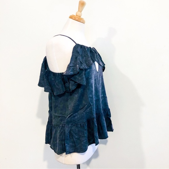 Chaser Ruffle Spaghetti Strap Cami Black Size Medium NWT - Picture 5 of 8